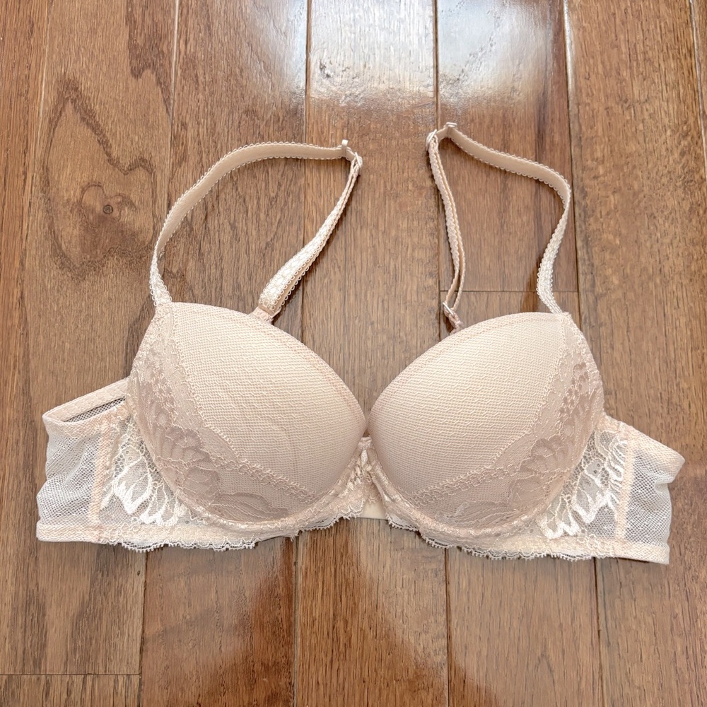 Simone Perele nude lace padded bra 34B